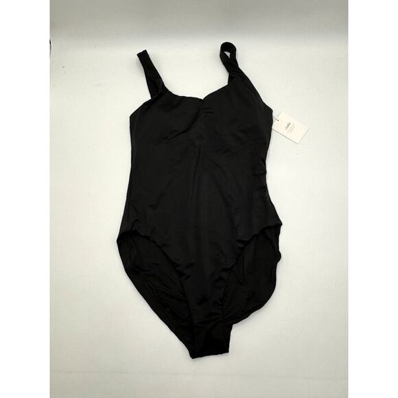 Andie Swim Marbella Modest One Piece Swimsuit Black Medium NWT Classic Chic - Picture 3 of 10